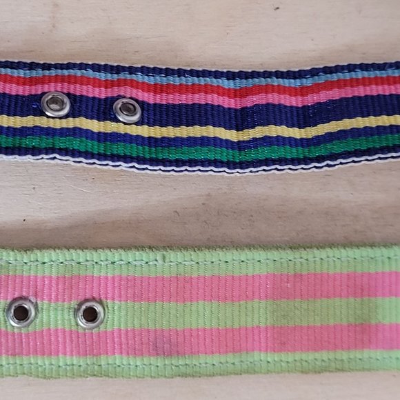 Timex Fashion Watch Fabric Band 2 Extra Bands Striped Multicolor New Battery - Picture 6 of 11